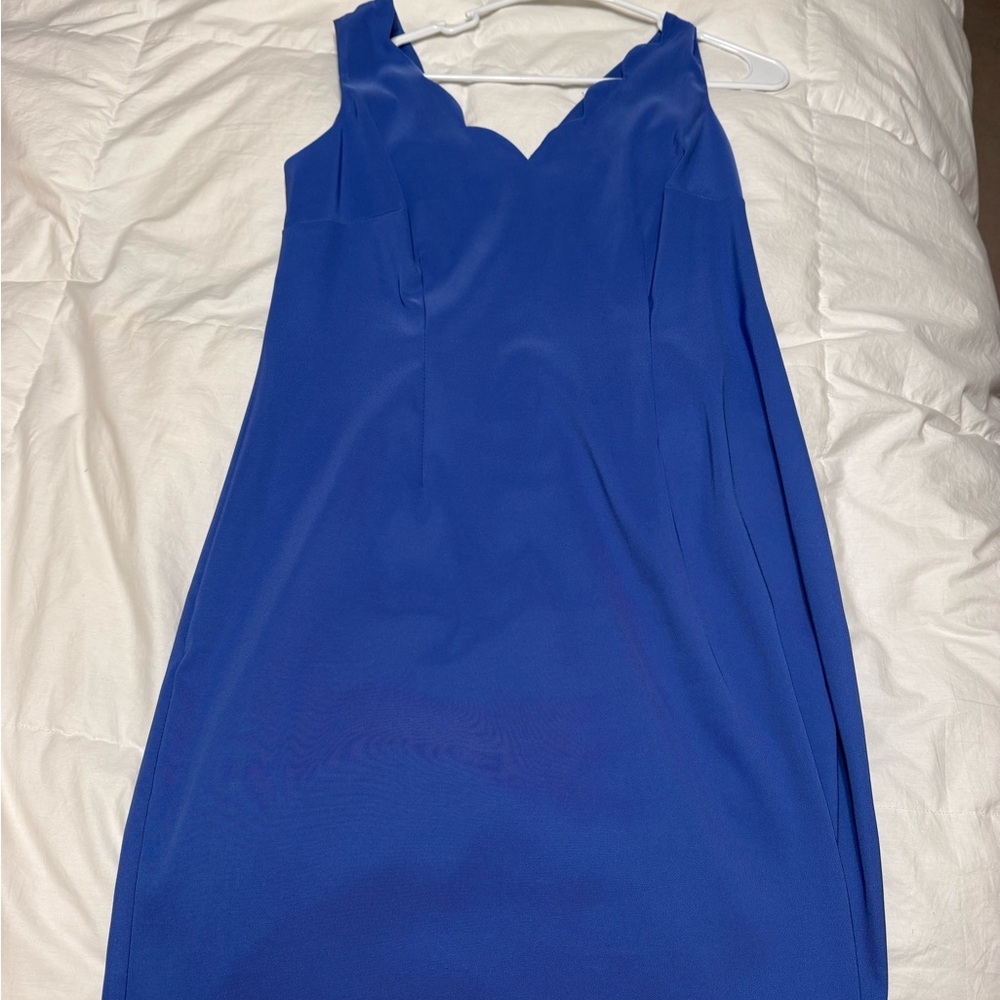 Connected Apparel a-line scalloped dress